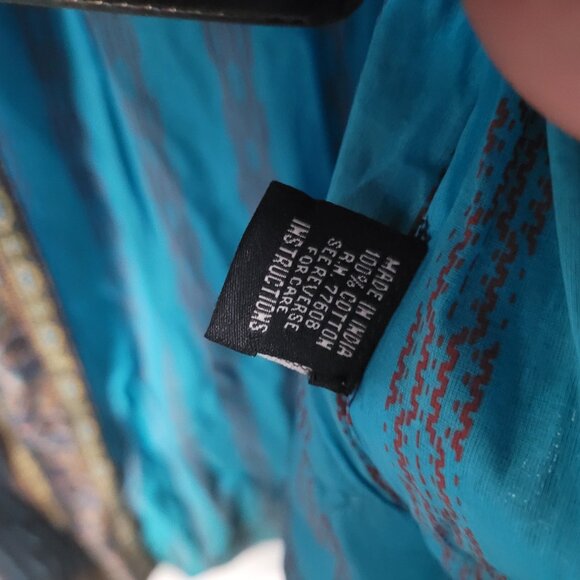 Vintage J Peterman Moroccan Aztec Indian Coat Gray w/ Gold Detailing Sz 14 - Picture 4 of 5